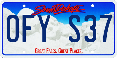 SD license plate 0FYS37