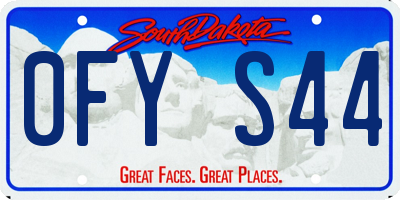 SD license plate 0FYS44