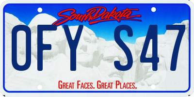 SD license plate 0FYS47