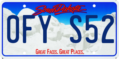 SD license plate 0FYS52