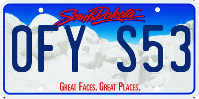 SD license plate 0FYS53
