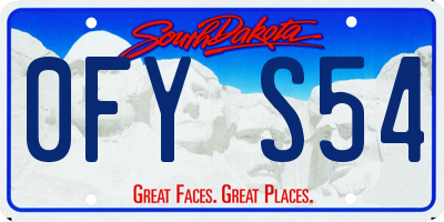 SD license plate 0FYS54