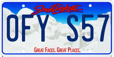 SD license plate 0FYS57