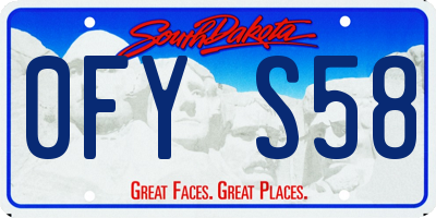 SD license plate 0FYS58