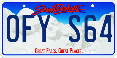 SD license plate 0FYS64