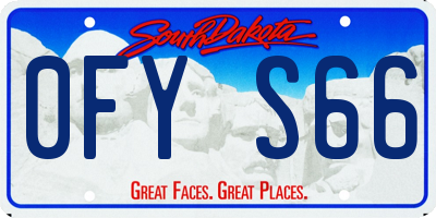 SD license plate 0FYS66