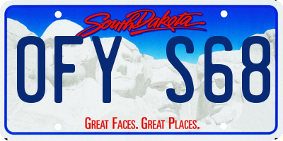 SD license plate 0FYS68