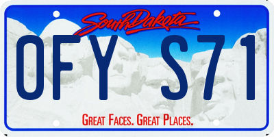SD license plate 0FYS71