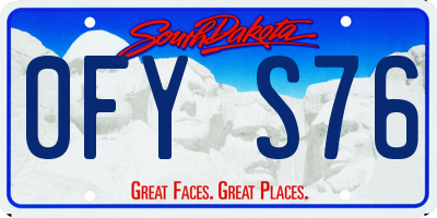 SD license plate 0FYS76