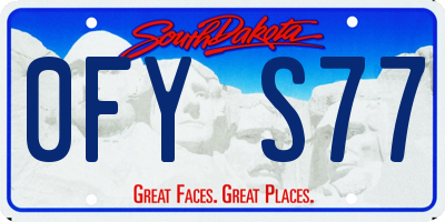 SD license plate 0FYS77