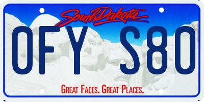 SD license plate 0FYS80