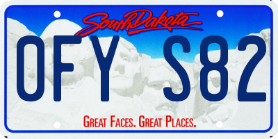 SD license plate 0FYS82