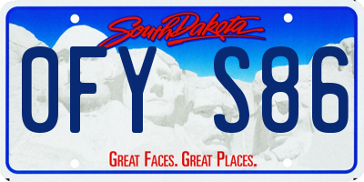 SD license plate 0FYS86