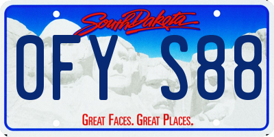 SD license plate 0FYS88