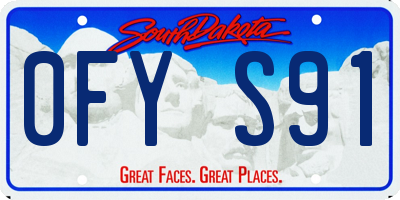 SD license plate 0FYS91