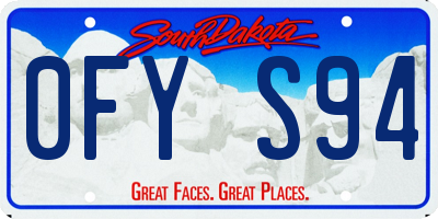 SD license plate 0FYS94