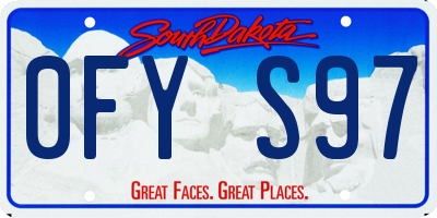 SD license plate 0FYS97