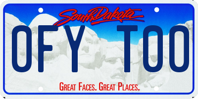 SD license plate 0FYT00