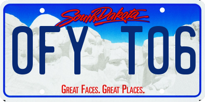 SD license plate 0FYT06