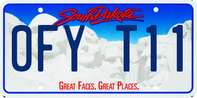 SD license plate 0FYT11