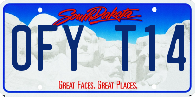 SD license plate 0FYT14