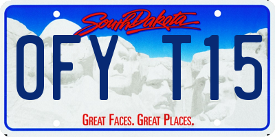 SD license plate 0FYT15