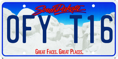SD license plate 0FYT16