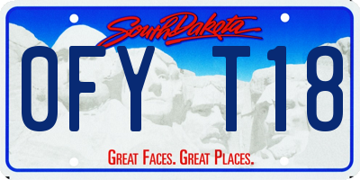 SD license plate 0FYT18