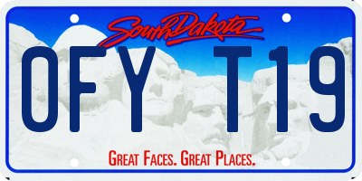 SD license plate 0FYT19