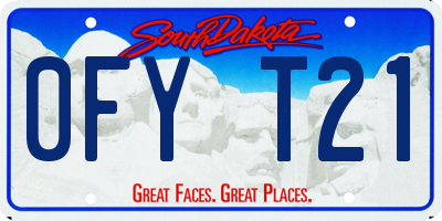 SD license plate 0FYT21