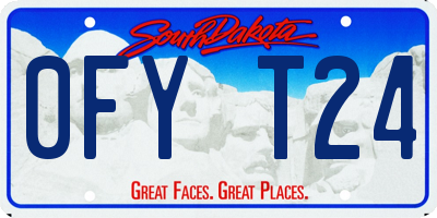 SD license plate 0FYT24