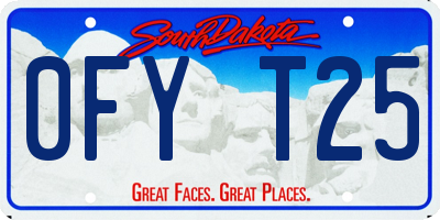 SD license plate 0FYT25