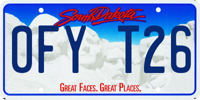 SD license plate 0FYT26