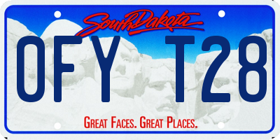 SD license plate 0FYT28