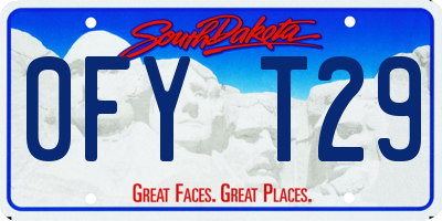 SD license plate 0FYT29