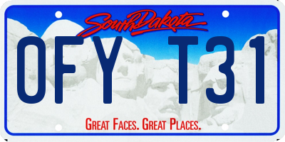 SD license plate 0FYT31