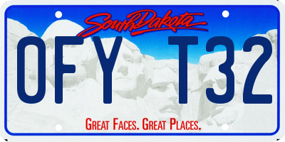 SD license plate 0FYT32