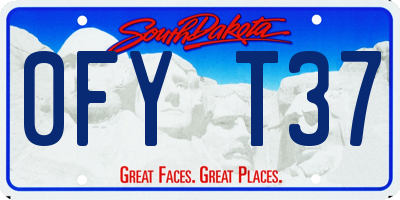 SD license plate 0FYT37