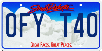SD license plate 0FYT40