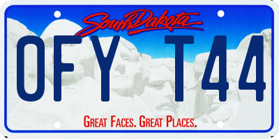SD license plate 0FYT44