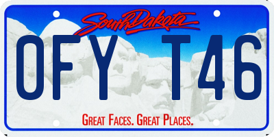 SD license plate 0FYT46