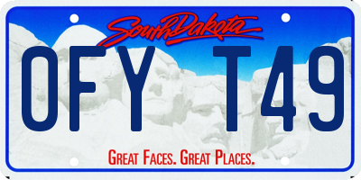 SD license plate 0FYT49