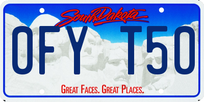 SD license plate 0FYT50