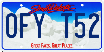 SD license plate 0FYT52