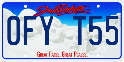 SD license plate 0FYT55