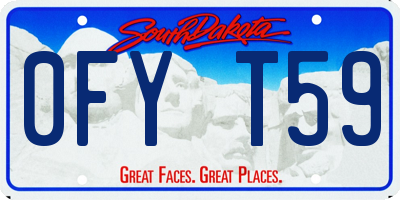 SD license plate 0FYT59