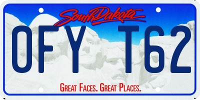 SD license plate 0FYT62
