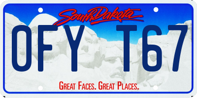 SD license plate 0FYT67