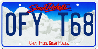 SD license plate 0FYT68