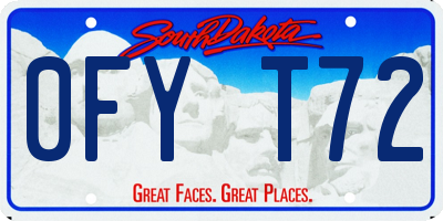 SD license plate 0FYT72